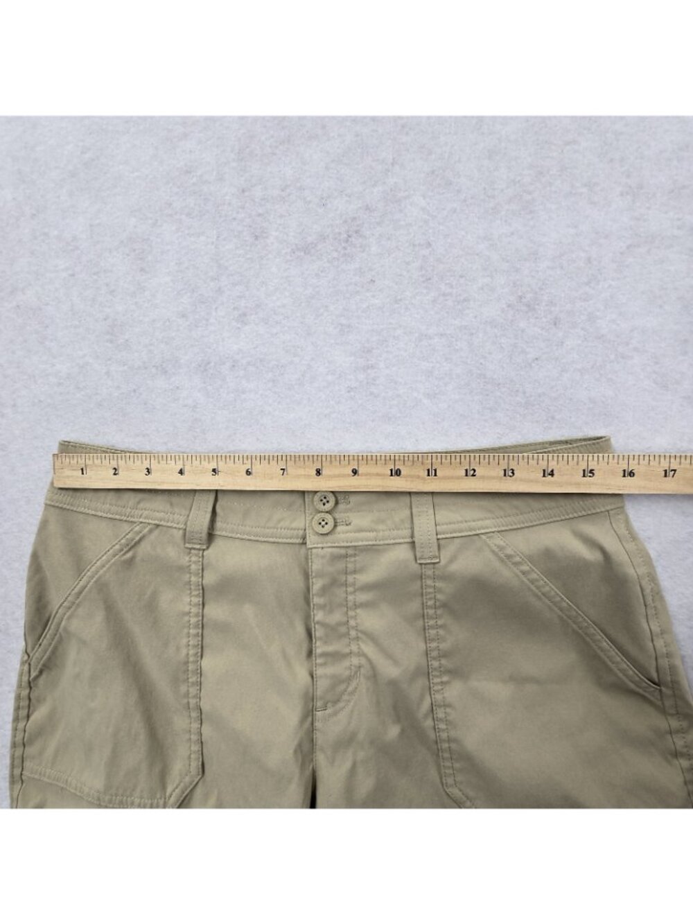 Eddie Bauer Roll Tab Bermuda Shorts Size 8 Outdoor Hiking Gorpcore Stretch EUC - Picture 7 of 8